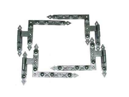 KOVANÝ KĹBOVÝ ZÁVES RETRO SHUTTER 4 PCS_0