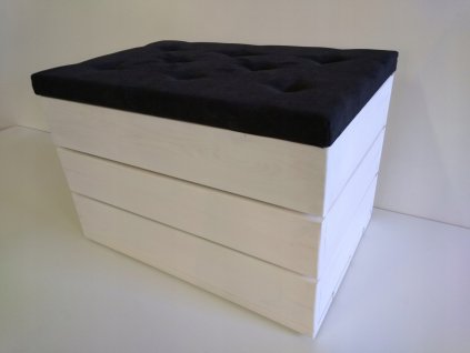 Box na hračky - PUFA, Drevený box 60x40x40 prešívaný_0
