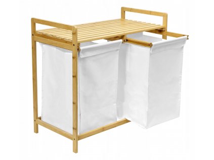 KOŠÍK BAMBUSOVÁ POSTEĽNÁ BIELIZEŇ BIELIZEŇ DVOJITÉ REGÁL_4