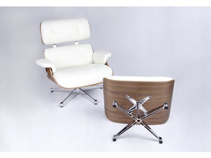 Kreslo LOUNGE VA PREMIUM ŠIROKÝ biely s stupačky_0