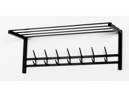 Vešiak na stenu oblečenie Hák LOFT 90 cm Čierny_1