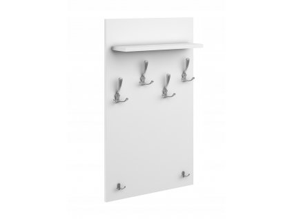 VEŠIAK NA STENU BIELE ŠATY S POLICA NA CHODBE_0