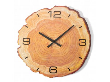 Nástenné hodiny Drevená omietka Imitácia dreva Bronz_2