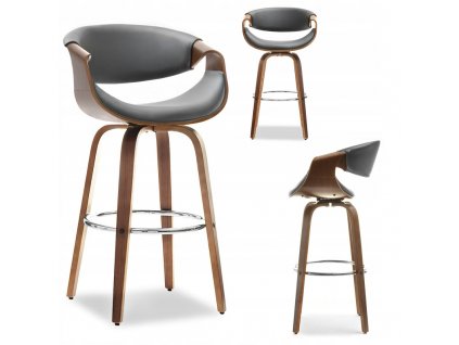 HOKER MODERNÉ DREVA ZAKRIVENÉ 51 ORECH, ŠEDÁ ORECH_0