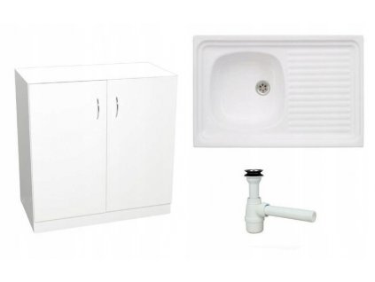 SKRINKY POD DREZOM, 80x50 +UMÝVADLO BIELE 1K +SIFÓN_1