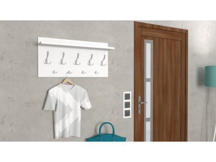 OBLEČENIE VEŠIAK NA STENU MONTÁŽ NA STENU 90 CM_0