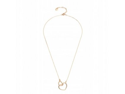 Pozlátený náhrdelník so srdiečkami ANIA KRUK_0