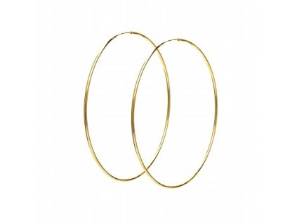 Pozlátené strieborné náušnice 6 cm ANIA KRUK_0