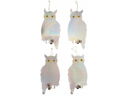 Odpudzovač vtákov, holuby, hologramové sovy, sova, 4 ks_0