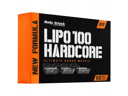 Spaľovač tuku - Body Attack Lipo 100 Hardcore 50 kapsúl_0