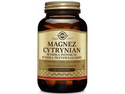 Solgar Citrát Horčík 200 mg Magnézium 60T Cresus_0