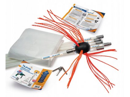 Sada TAJFUN na čistenie komína 10m vrtákom_0