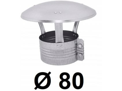 Komínová strieška - Vetrací strieška 80 [mm] pozinkovaný_0