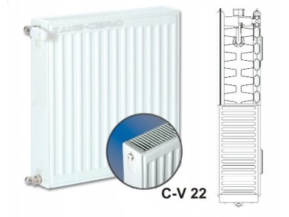 Oceľový panelový radiátor V22 600x1800 dol_0