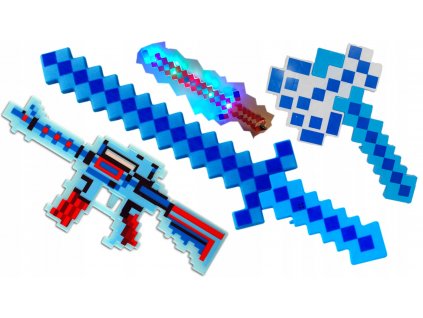 MINECRAFT  - Minecraft set diamantová puška meč sem_0