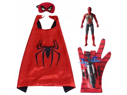 SPIDERMAN - Spiderman Mass Cape šaty rukavice strieľa_0