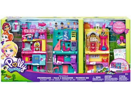 POLLY POCKET- Polly Pocket Set 3in1 Pollyville 3 obchody GNL71_0
