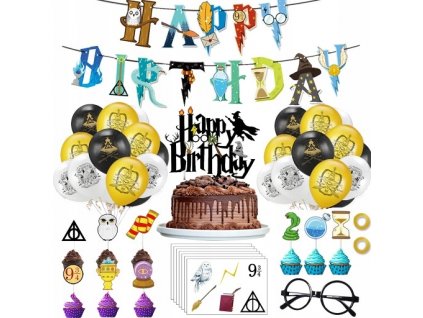 HARRY POTTER - Balóny Harry Potter nastaviť dekoráciu na narodeniny_0
