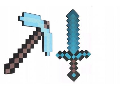 MINECRAFT  - Puckaxe a meč s minecraft hra_0