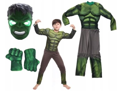 HULK - Oblečenie Disguise Hulk Mask LED Rukavice 110/116_0