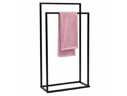 Držiak papiera Stojan, vešiak, uteráky, kov, 2 ramená, čierny_0