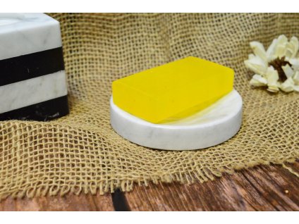 Mydlenička -  Mramorová miska na mydlo z kameňa Bianco Carrara 10 cm_0