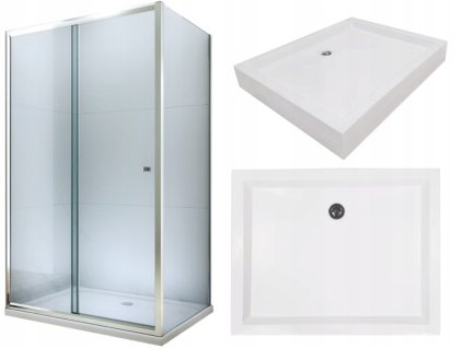 Sprchový kút - MEXEN APIA SPRCHOVÁ KABÍNA 100 x 80 + ZÁSOBNÍK_0