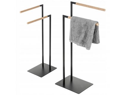 Vešiak - Stojan ZÁVES NA oblečenie, čierny uterák VÝPLET_0
