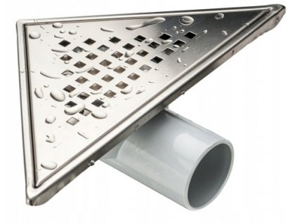 Sprchový žľab - Rohový odtokový rošt 18x18, drenáž_0