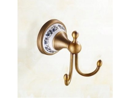 Vešiak - RETRO starodávny mosadzný háčik na uteráky_0