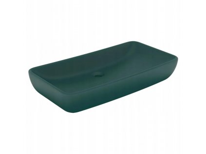 Umývadlo -  Obdĺžnikové matné tmavozelené umývadlo 71x38 cm_0