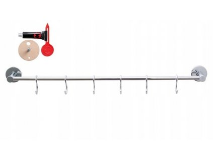 Vešiak - Držiak na uteráky s háčikmi ŽIADNE Vŕtanie tesa_0