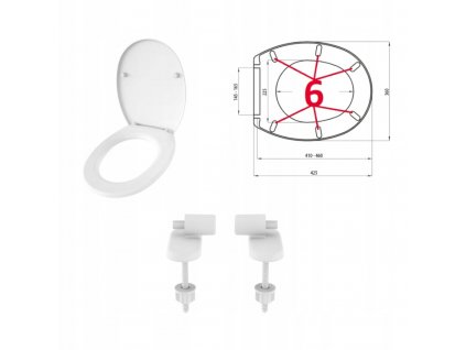 WC doska - WC sedadlo, ktoré sa pomaly zatvára pre Koło Nova_0