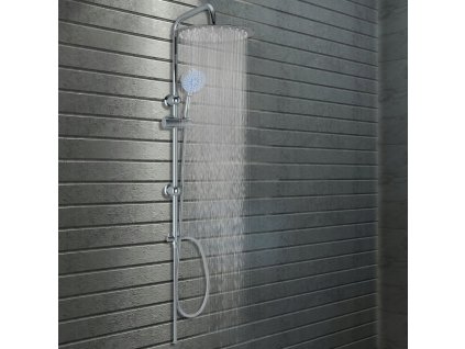 Sprchový panel -  Sprchová hlavica s dažďovou sprchou a ručnou sprchou, nerezová oceľ_0