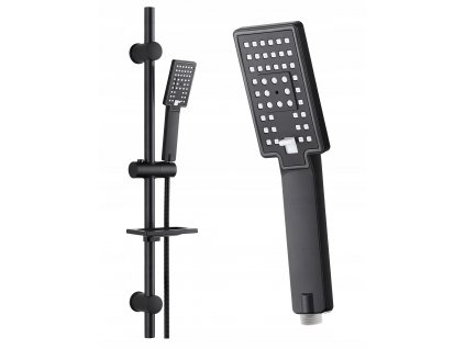 Sprchový panel -  SPRCHOVÁ SADA sprcha + polica CUBIC čierna_0