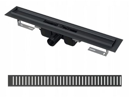 Sprchový žľab - Lineárny odtok s roštom APZ1BLACK 750 BLACK_0