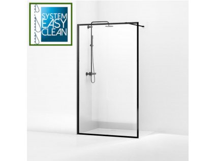 Sprchový kút - Sprchová zástena WALK IN 90x195 cm / 6 mm, ČIERNA_0
