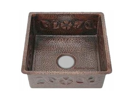 Jednokomorový medený kuchynský drez - Mexiko_0
