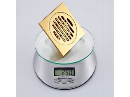 Sprchový žľab - RETRO ZLATÁ SPRCHOVÁ ODVODŇOVACIA GRIL_1