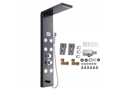 Sprchový panel -  SPRCHOVÝ PANEL NEREZ NEREZ ČIERNY_0