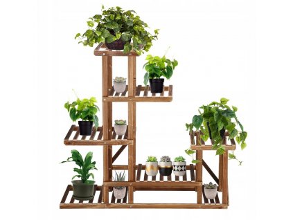 VEĽKÝ STOJACÍ REGÁL NA KVETY DREVENÝ_0