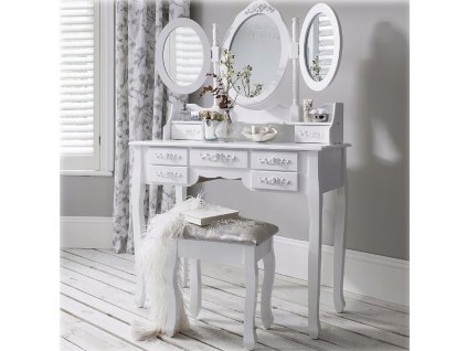 Kozmetický stolík a  taburetka 7 zásuviek_0