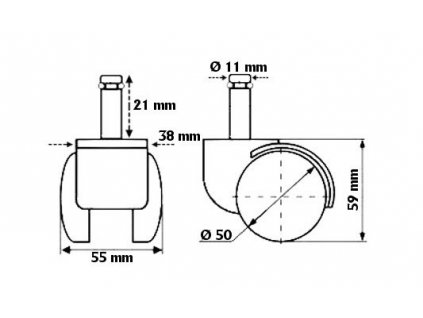 fi11 mäkké Kolieska na stoličky, kancelárske stoličky 5s_0