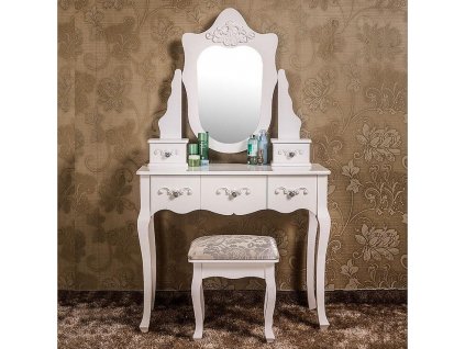 Kozmetický stolík BELLA + taburetka_0