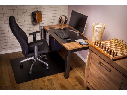 Čierne ochranné podložky pod stoličky, stoličky 140x100 cm_3