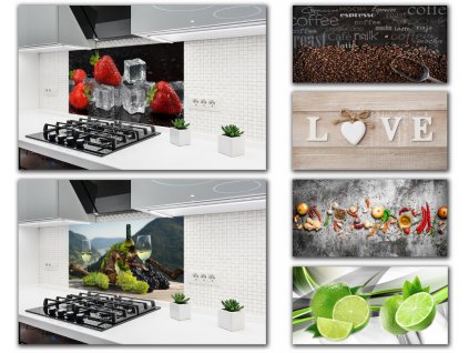 Sklenená zástena s tvrdeného skla za sporák 60 x 120 cm_0