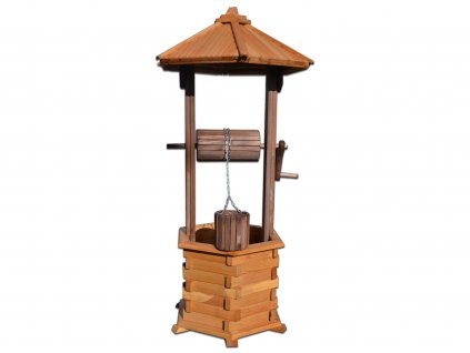Drevená okrasná studňa 135 cm_0