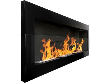 LONG Bio 1200x400 lesklý čierny so sklom_0