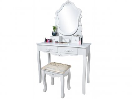 Kozmetický stolík LAURA a taburetka_0