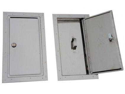 Revízne dvierka - Komín dvere Clock 15x29 nerez inox_0